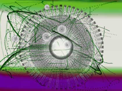 Aesthetic code based generative artwork series by Stanza. 